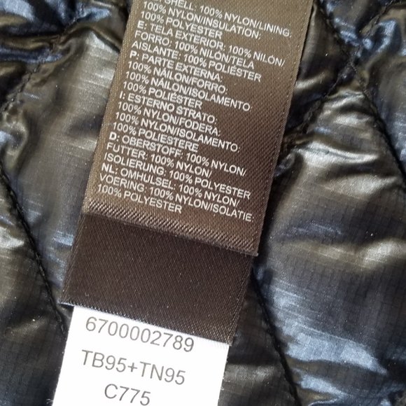 North Face Womens Small Floral Flower Print Black Thermoball Puffer Jacket Coat - Picture 6 of 9